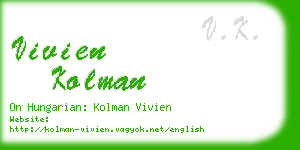 vivien kolman business card